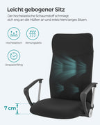 SONGMICS Ergonomischer Bürostuhl Schwarz OBN034B01