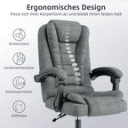 Naspaluro Ergonomischer Bürostuhl Verstellbar Dunkelgrau