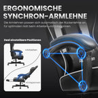 Riftracer Gaming Stuhl Ergonomisch mit Fußstütze Schwarz