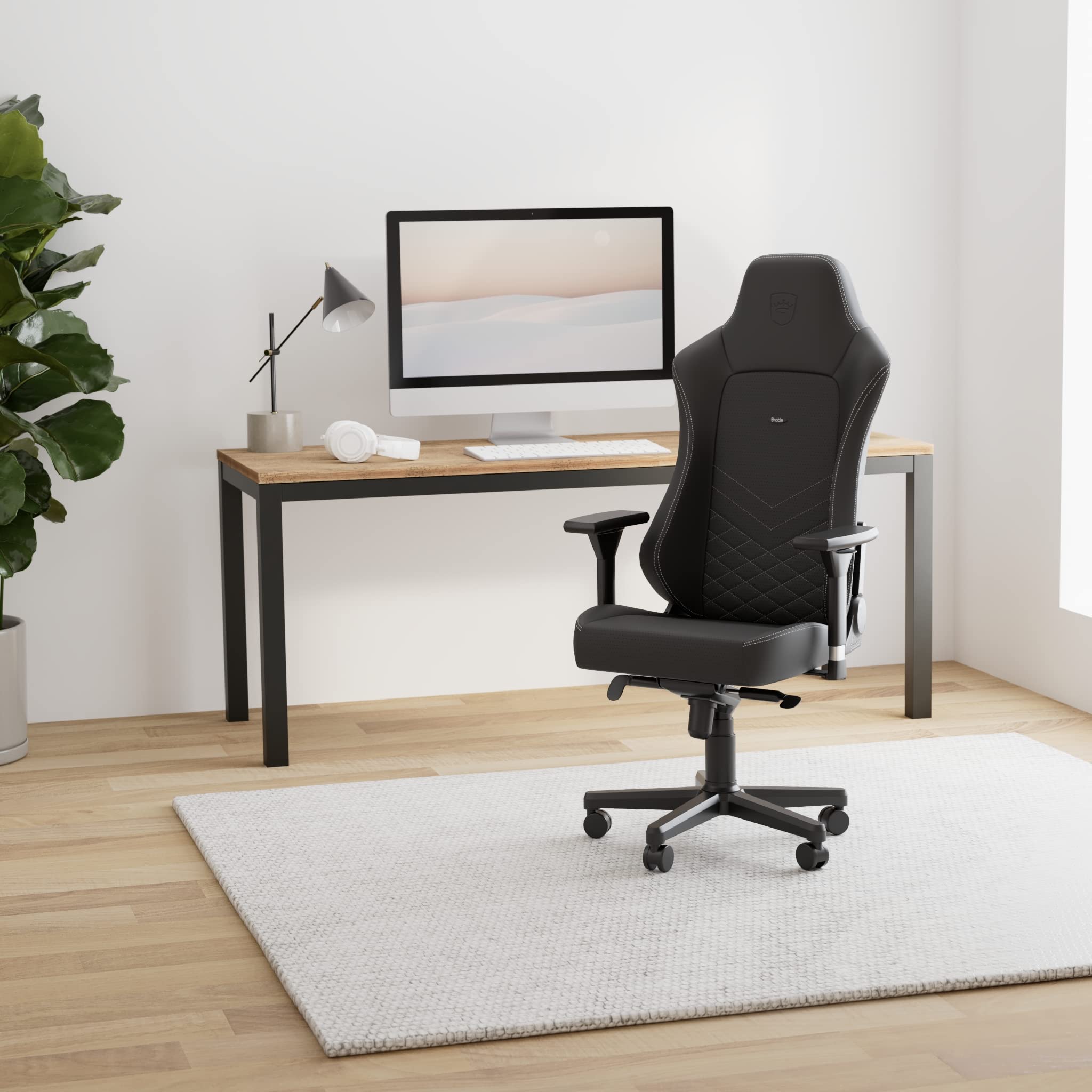 noblechairs Hero Gaming Stuhl PU Schwarz/Weiß