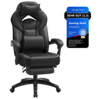SONGMICS Gaming Stuhl Ergonomisch mit Fußstütze Schwarz OBG077B01
