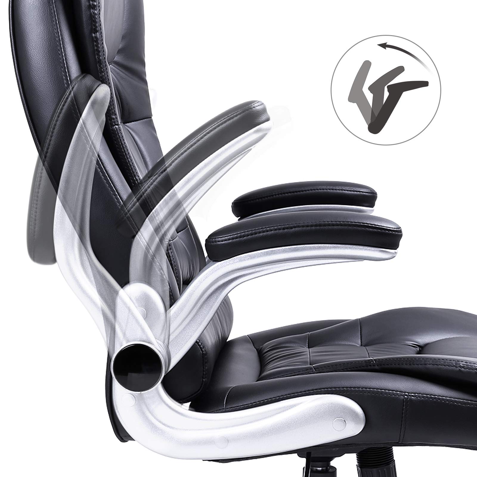SONGMICS Gaming Stuhl Racing PU Schwarz OBG51B