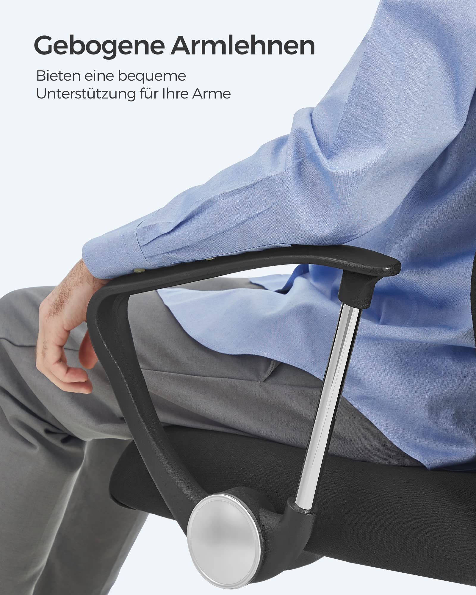 SONGMICS Ergonomischer Bürostuhl Schwarz OBN034B01