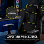 Corsair TC100 Gaming Stuhl Stoff Schwarz