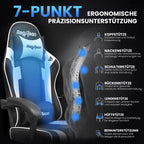 Riftracer Gaming Stuhl Ergonomisch mit Fußstütze Schwarz