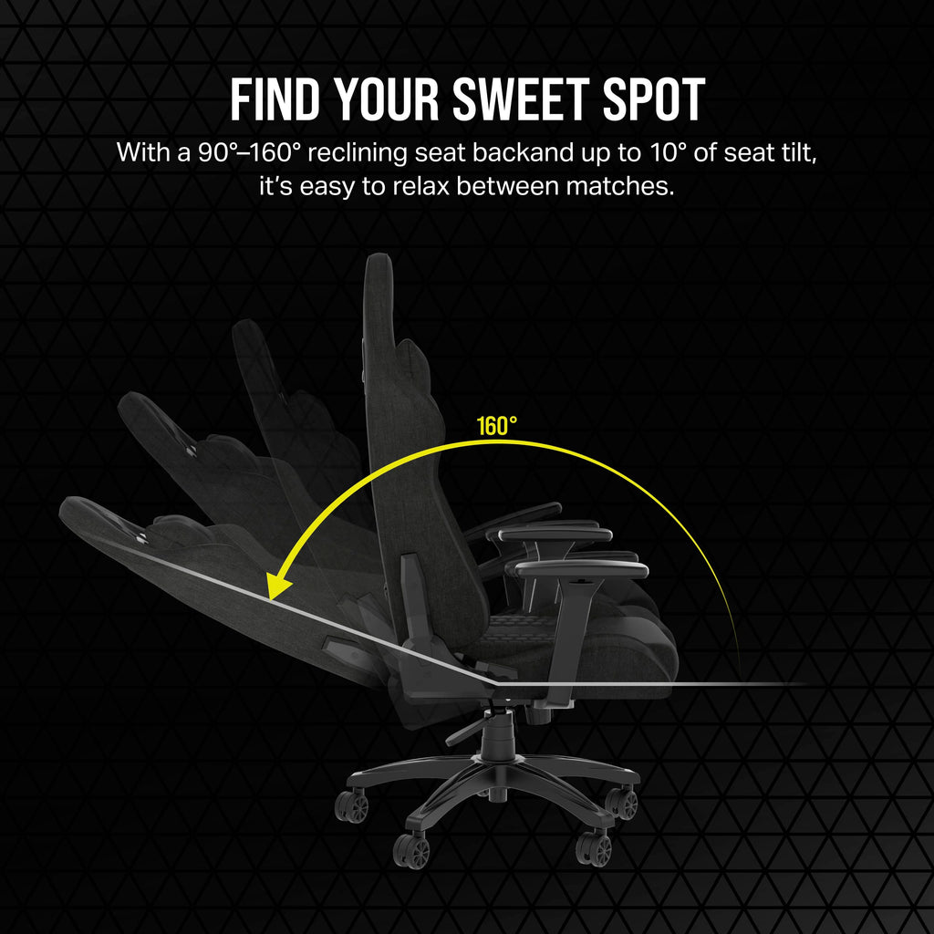 Corsair TC100 Gaming Stuhl Stoff Schwarz