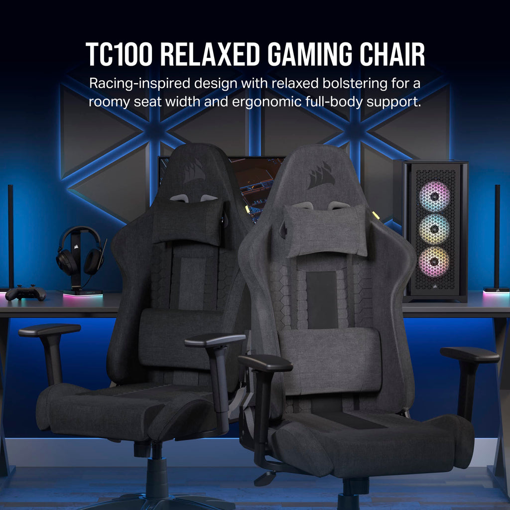 Corsair TC100 Gaming Stuhl Stoff Schwarz