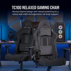 Corsair TC100 Gaming Stuhl Stoff Schwarz