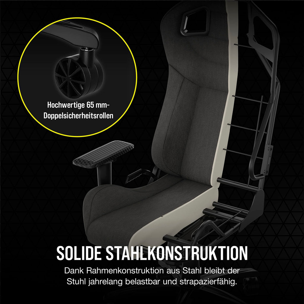 Corsair T3 RUSH Gaming Stuhl Stoff Grau 2023