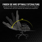 Corsair T3 RUSH Gaming Stuhl Stoff Grau 2023