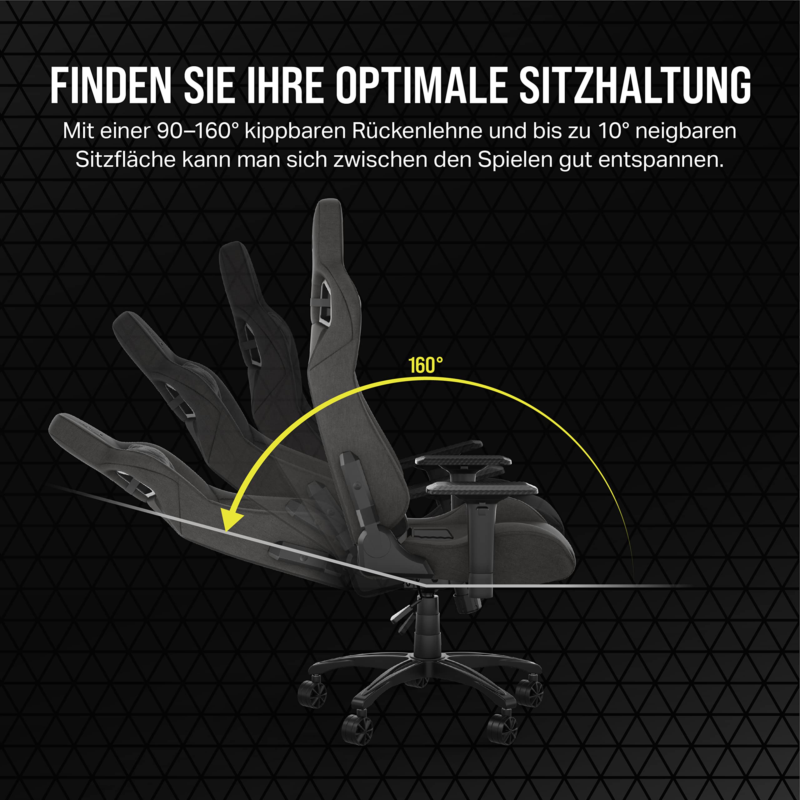 Corsair T3 RUSH Gaming Stuhl Stoff Grau 2023