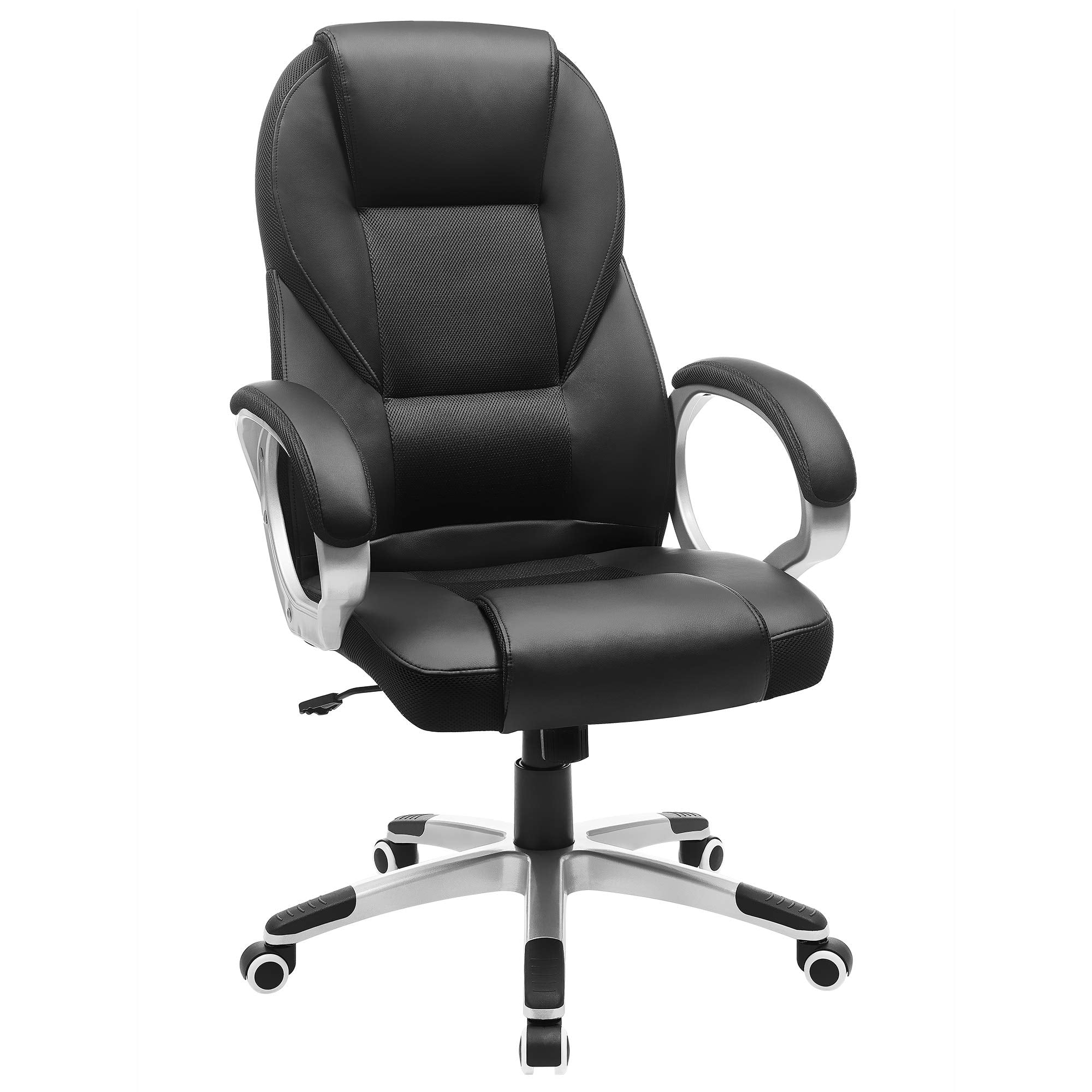 SONGMICS Bürostuhl Höhenverstellbar Schwarz OBG22B
